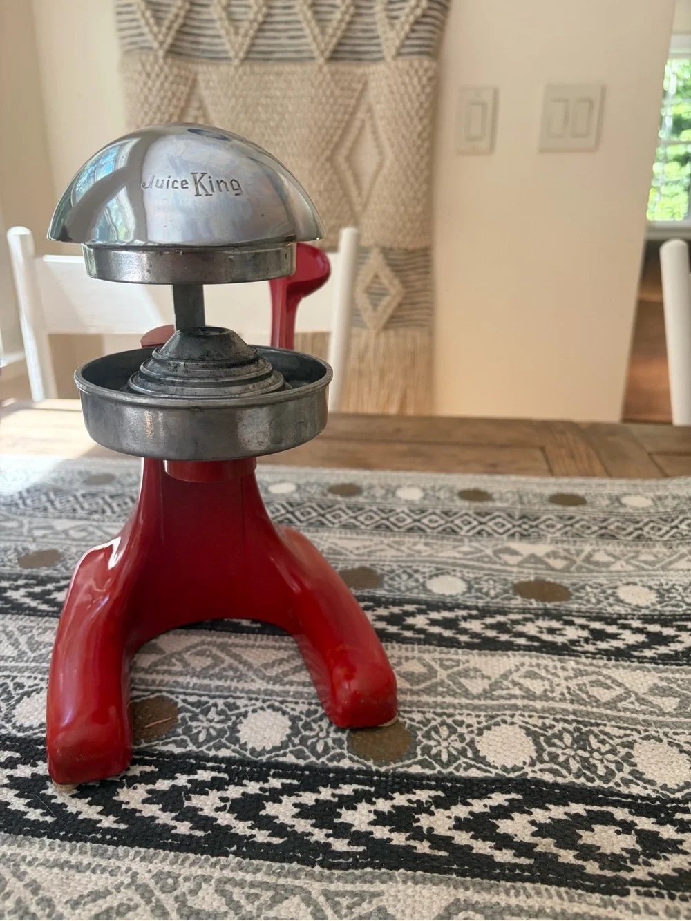 Juice King Vintage Manual Red Citrus Juicer